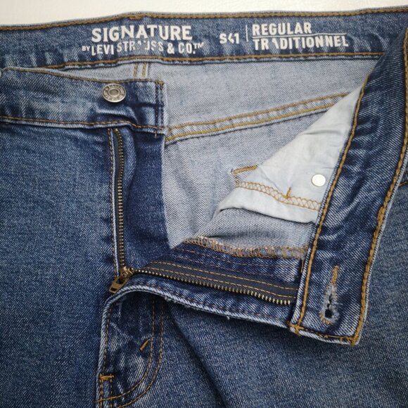 Signature by Levi Strauss S41 Medium Wash Men's Size 36/34 Blue Jeans - Picture 8 of 15